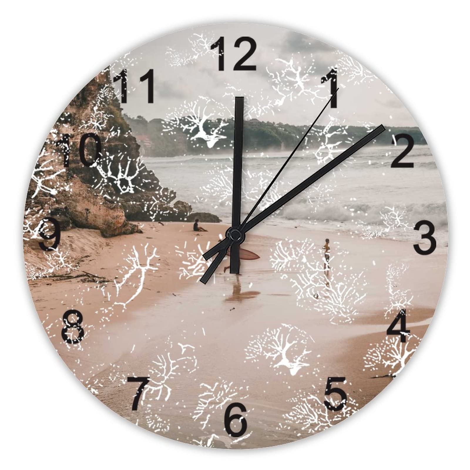 Horloge murale silencieuse sans tic-tac grand format 40 cm pour salon et bureau