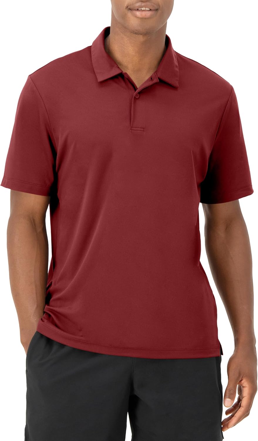 Hanes Men's Moves Performance Polo, Short Sleeve Polo Shirt for Men, Moisture-Wicking