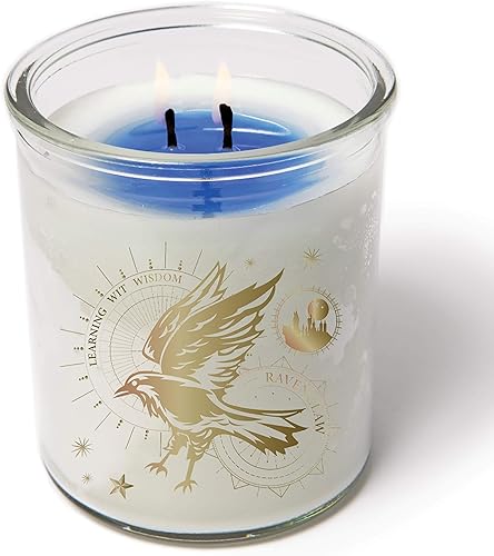 Miniatura 10 de Harry Potter Vela Hufflepuff que cambia de color, grande de 10 onzas, la cera cambia de blanco a amarillo cuando se enciende, cera de soja, sin