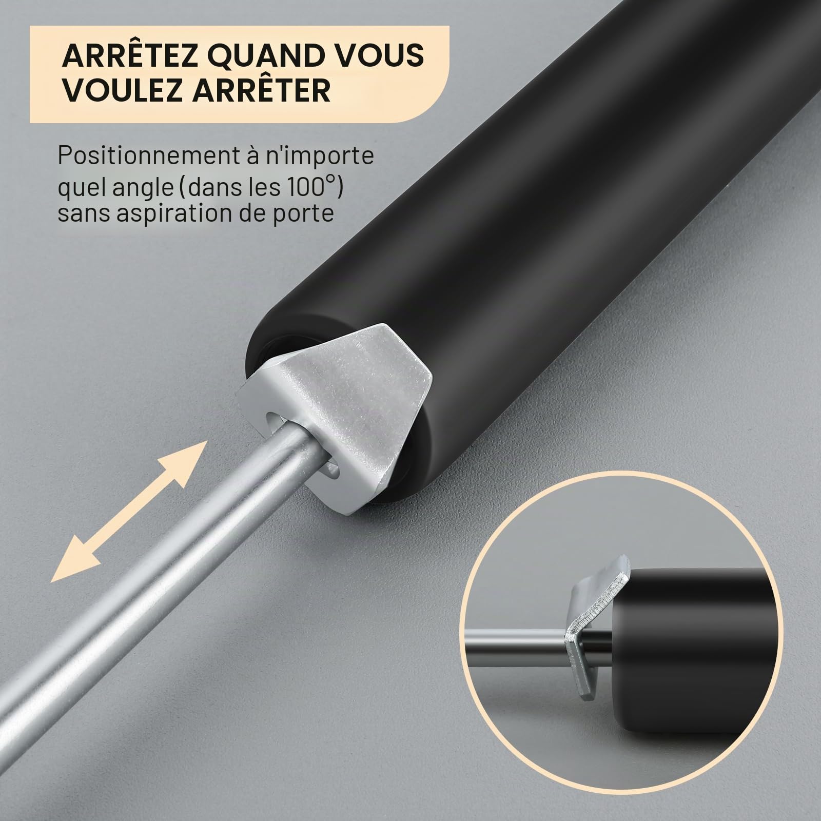 Storm Ferme-porte pneumatique Noir