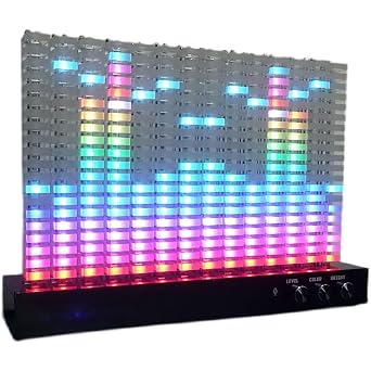Audio Spectrum Analyzer,Music Spectrum Light,Acrylic Lamp Post,High Sensitivity,Strong Sense of Rhythm,Collision of Sound and Light