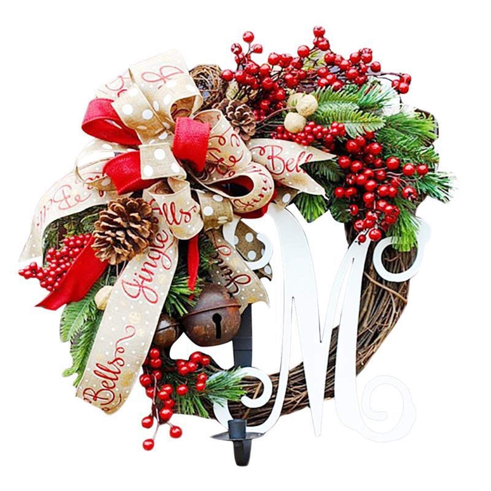 Guirlande de Noël décoration murale en rotin pour entrée accueillante
