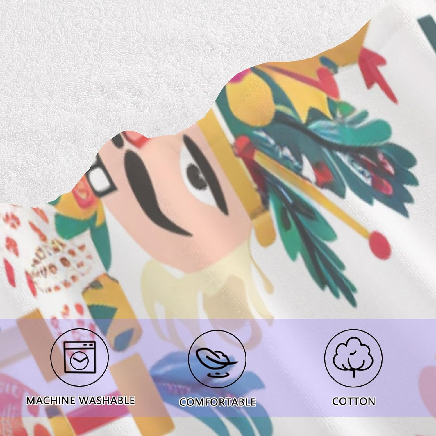 Hand Towels Premium Soft and Highly Absorbent Christmas Nutcracker 2 Pcs Towels for Bathroom Set 100% Cotton Decorative Face Towels