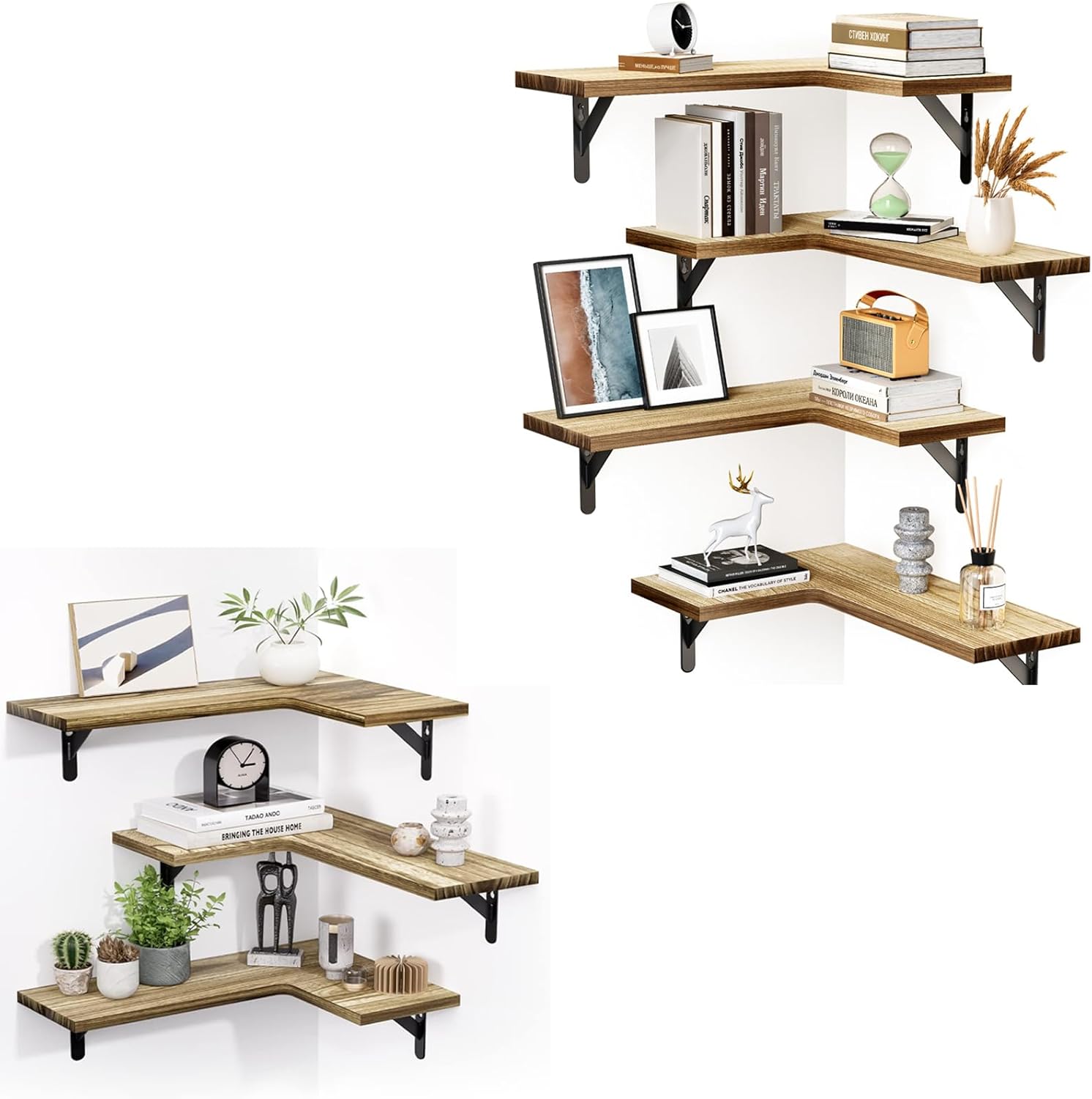 AMADA Corner Floating Shelves, Corner Shelves Wall Mounted