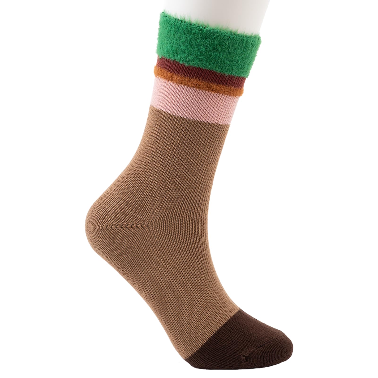 theater Women Striped Nylon Spandex Socks | Soft Stretchable and Breathable | Stylish Colorful Knitted Design for Casual Wear-picture-19