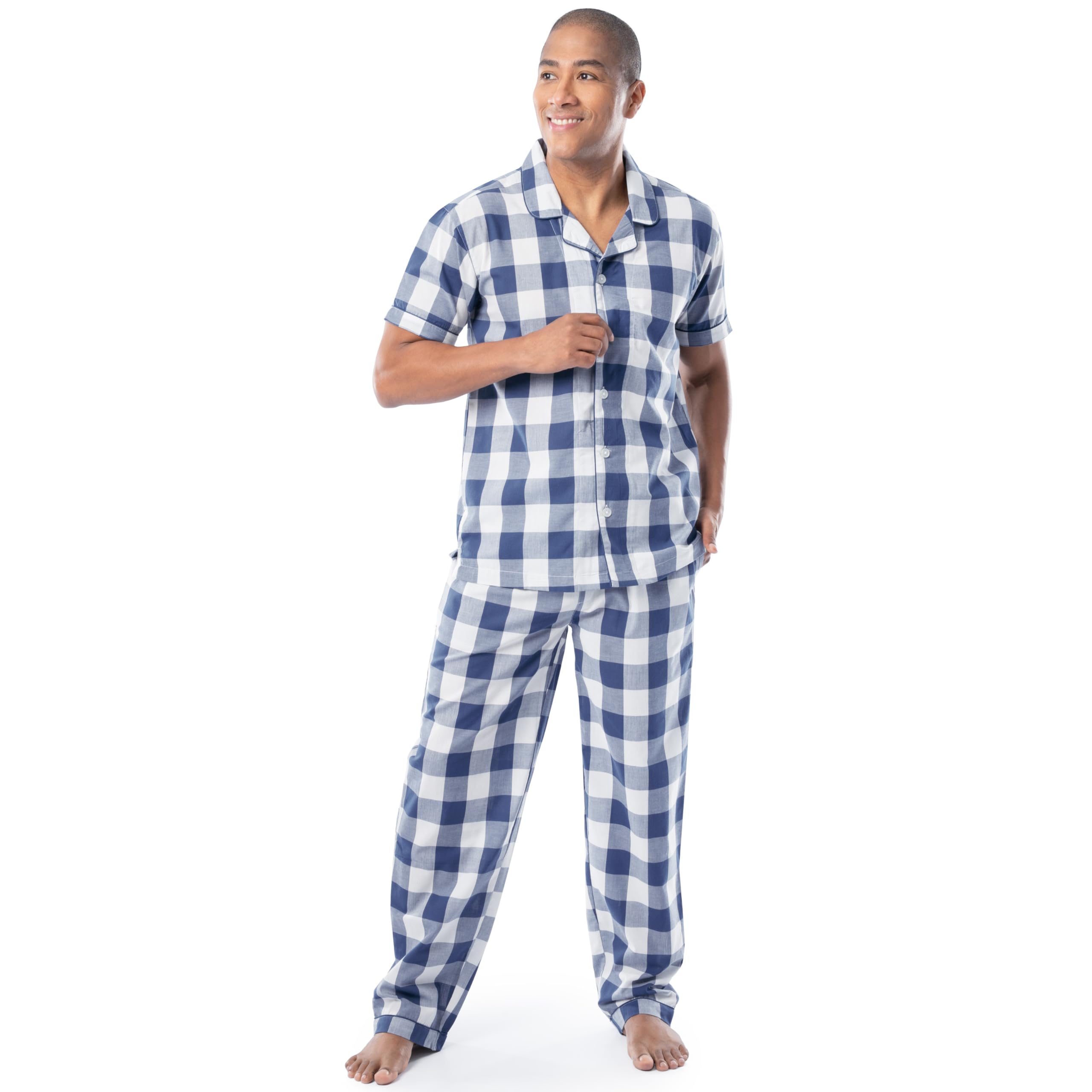 Fruit of the Loom Extra Soft Woven Poplin Pajama Sleep Set Juego de Pijama para Hombre