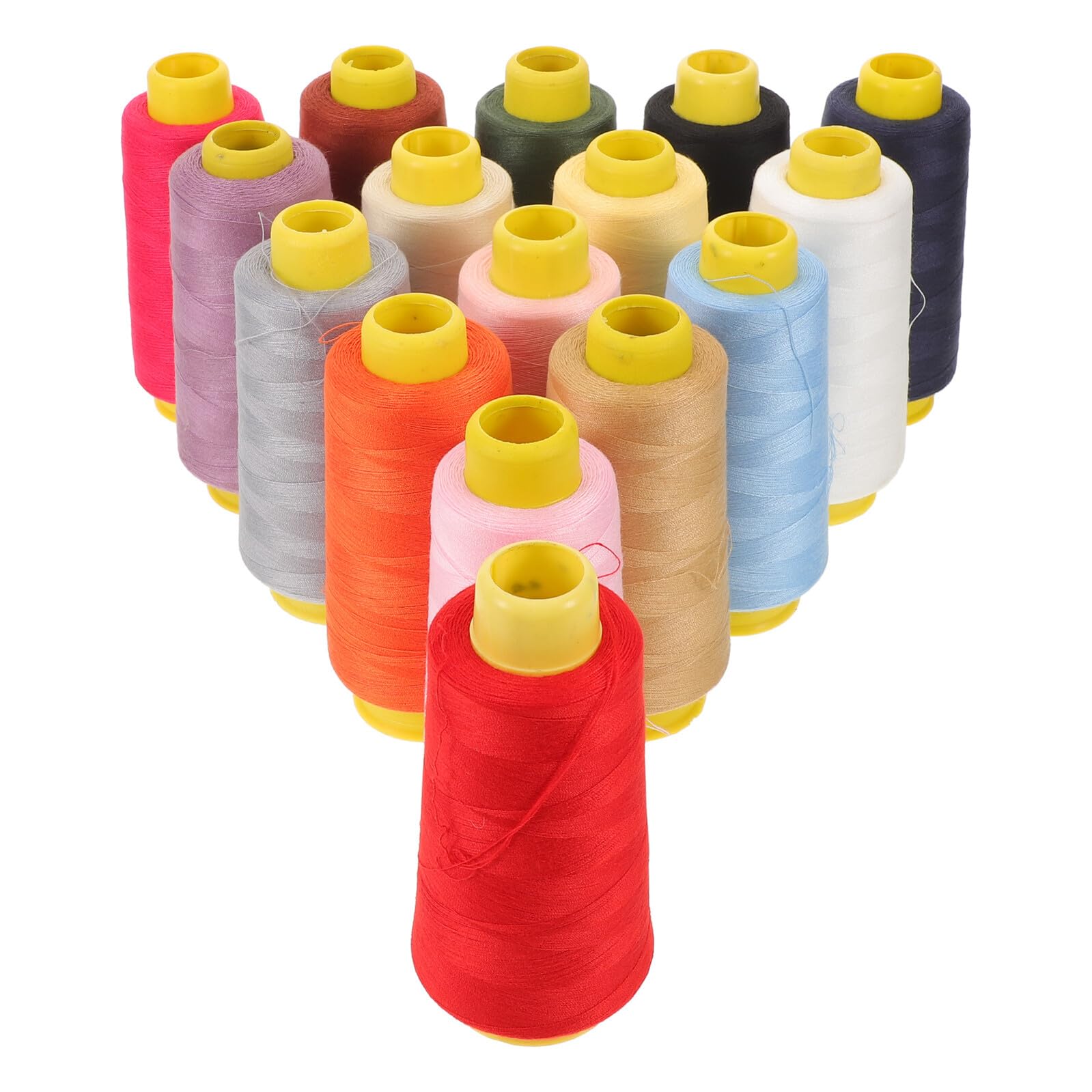 TOPBATHY Kit de Hilo para Máquina de Coser 16 Piezas Hilo de Poliéster de 2000 Yardas Colores Variados Resistente y Multiusos para Costura Acolchado y Bordado a Mano o Máquina