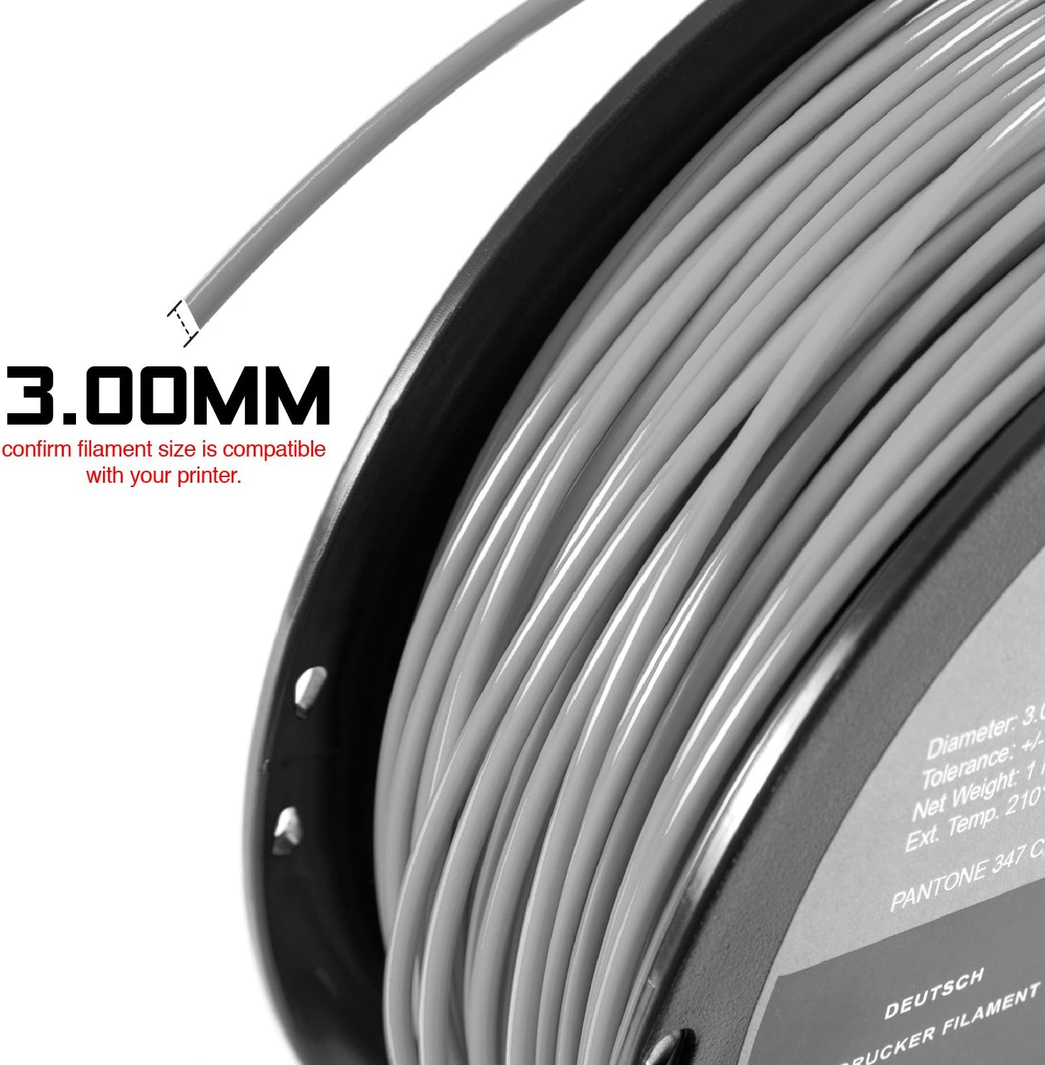 HATCHBOX ABS 3D Printer Filament, Dimensional Accuracy +/- 0.05 mm, 1 kg Spool, 3.00 mm, Black : Industrial & Scientific