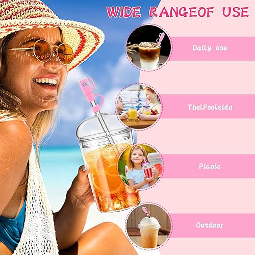Miniatura 9 de Silicone Straw Covers Cap for Stanley Cup,Silicone Caps for Straws,Silicone Straw Topper Compatible with Stanley Tumbler with Handle,Stanley Straw