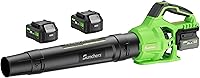 SUNCHERS Cordless Leaf Blower 20V 780CFM 260MPH with 2x4.0Ah Batteries & Charger - 2-Speed Handheld for Leaves, Snow, Patio, Yard