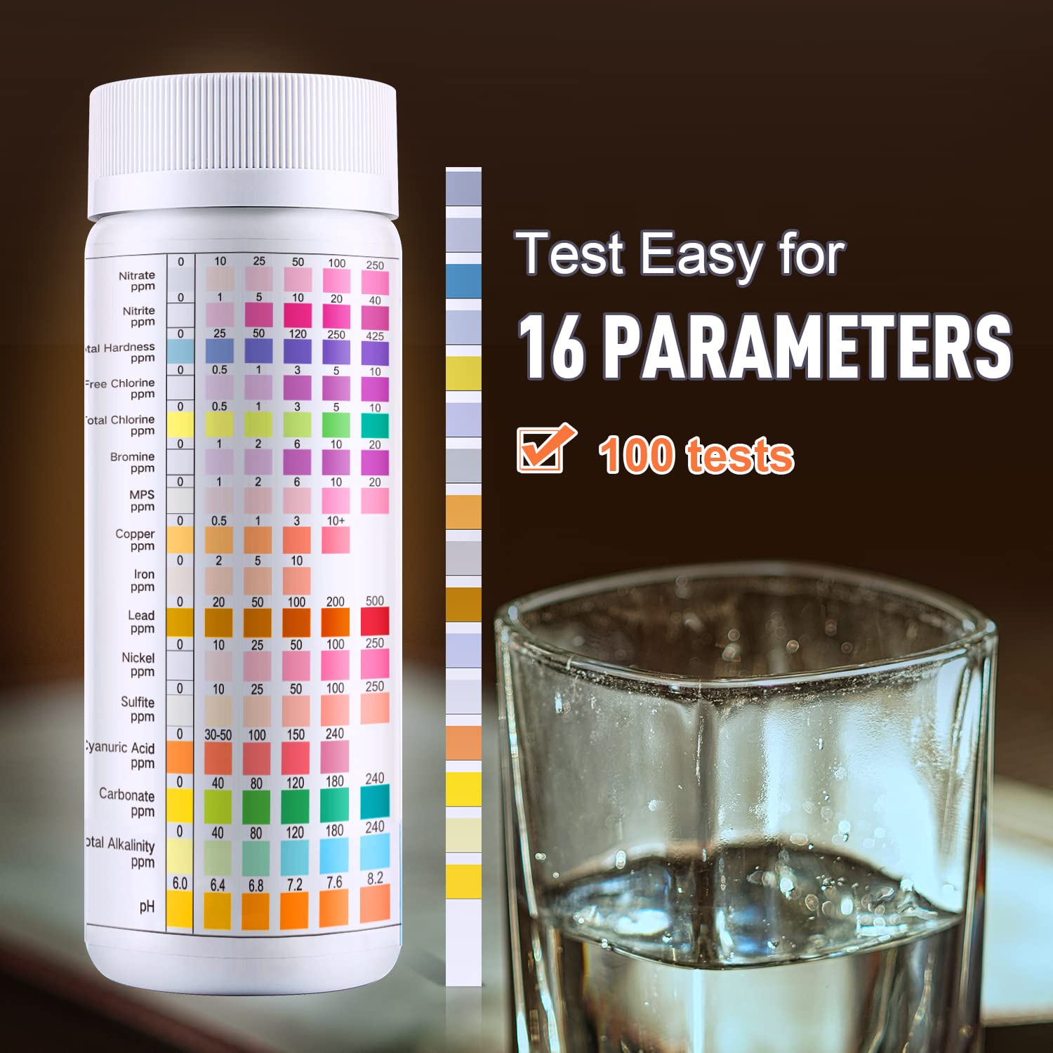 50 Strisce Test Acqua 16-in-1 - Per Acqua Potabile, Piscine E Acquari - Foto 8