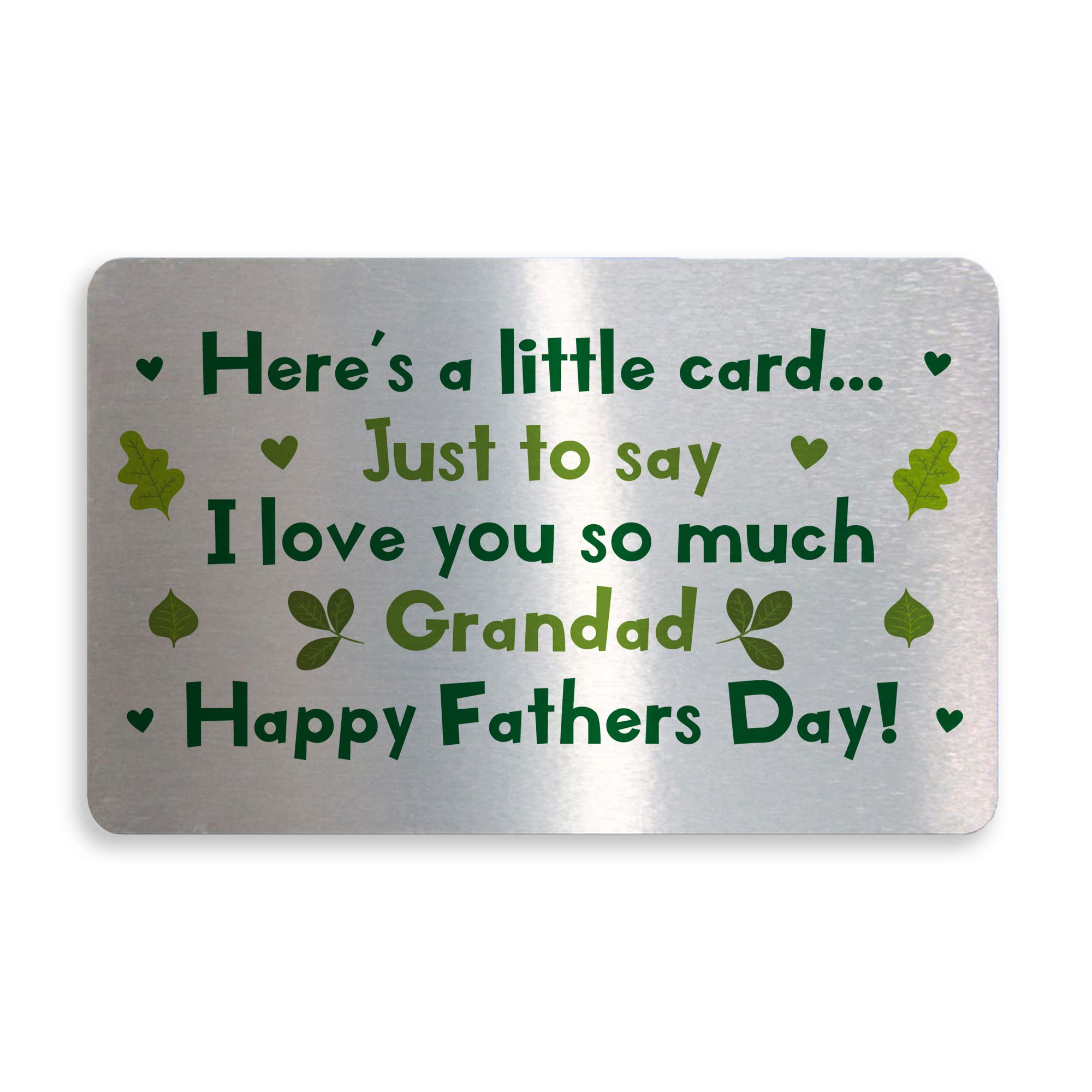 RED OCEAN Fathers Day Gift For Grandad From Grandchildren Metal Wallet Insert Gift For Him