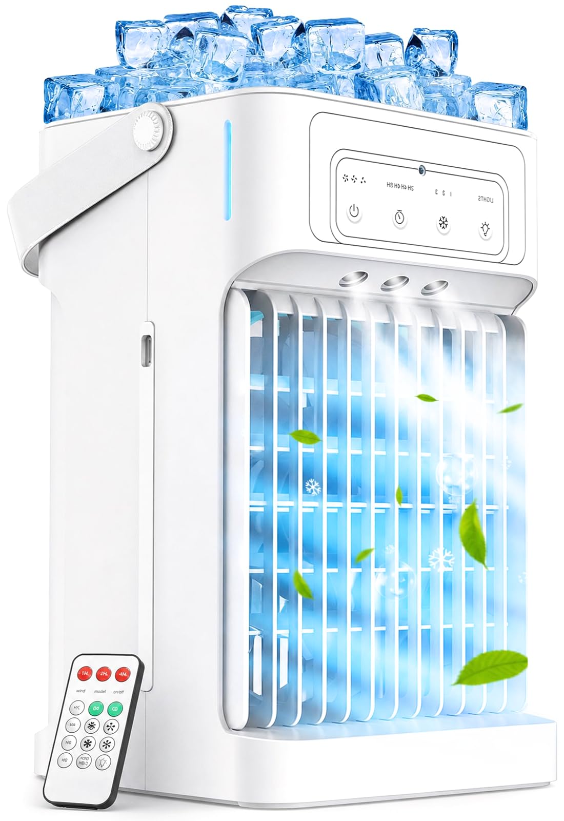 Photo 1 of Portable Air Conditioners, 3 Mist Settings & 3 Speeds, 40oz Water Tank, Sleep Timer & Night Lights, Small Mini Personal Air Conditioner for Bedroom Room Air Cooler