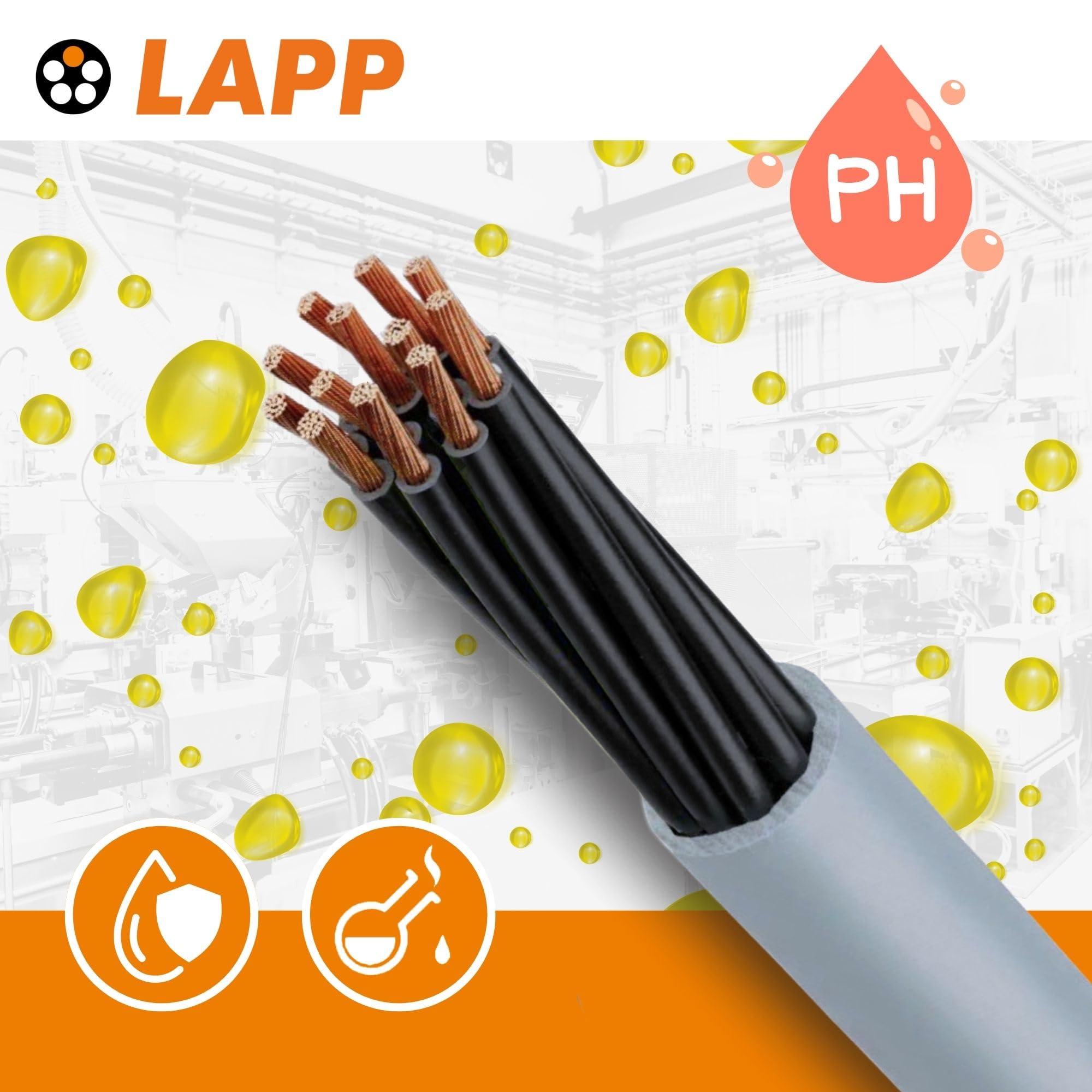 Lapp 10m Ölflex Classic 110 Câble de Commande PVC 12x0,75 mm² Gris | Fil fin à 12 conducteurs numérotés sans terre, 300/500 V, résistant aux huiles et produits chimiques, usage industriel