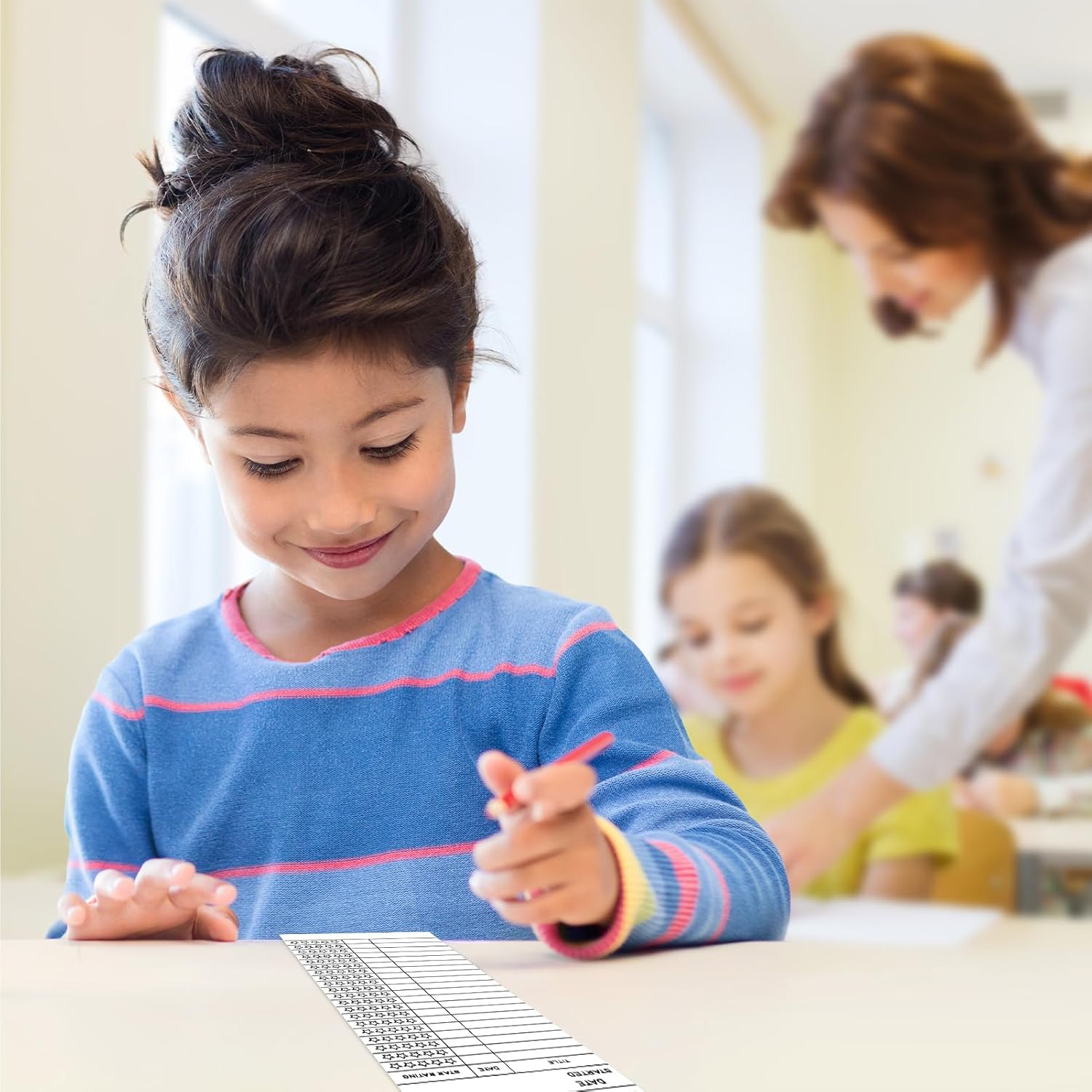 LOTMER 100 PCS Reading List Bookmark, 3 x 8 Inch Personal Libraries Cards, Reading Log Bookmark for Gifts and Literary Supplies for Reading Enthusiasts (White) - Image 6