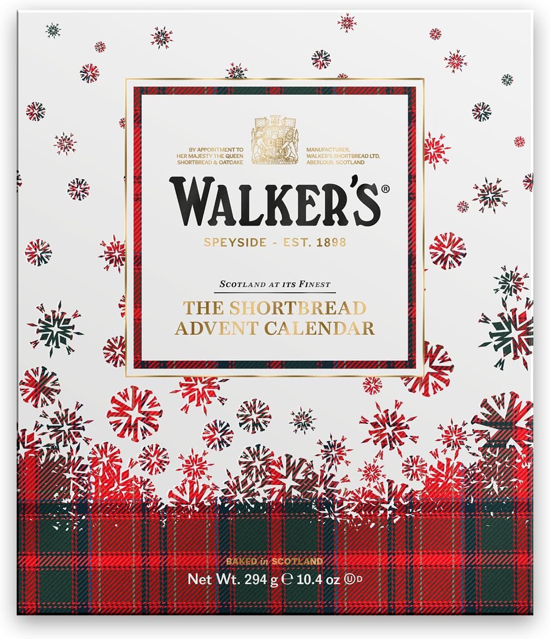 Walker’s 2025 Advent Calendar with Shortbread Cookies from Scotland - 24 Count (10.4 oz) - Limited Edition Cookie Box with Christmas Cookies in Various Shapes and Flavors