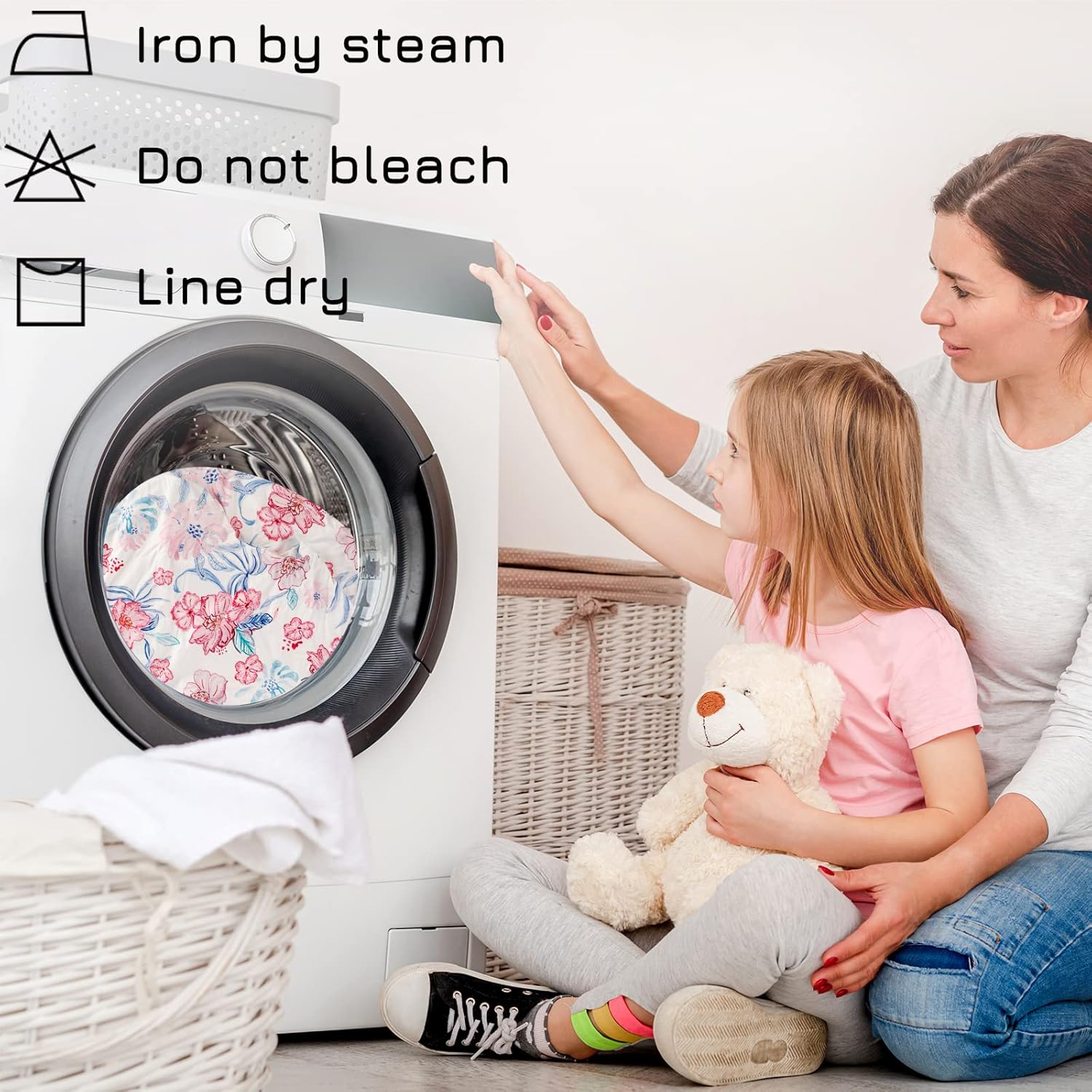 SWESEN 2 Pack Nursing Pillow Cover for Baby Girls, Breastfeeding Pillow Slipcover, Soft Stretchy Snug Fits On Infant Nursing Pillow, Machine Washable & Breathable, Floral image 7 of 8 B08Q3FJS2N