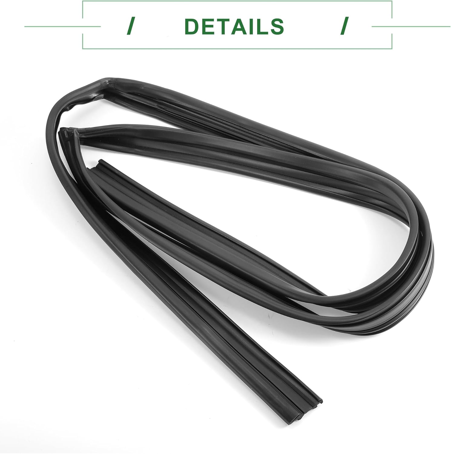 Motoforti Door Window Run Channel Seal, Weatherstrip Glassrun Channel Seal Strip, for Honda Civic 2006-2011, Rubber, Front Right, No.72235SNLT02, Black, 1 Pc