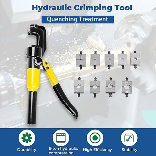 Miniatura 6 de Herramienta que prensa terminal del estirón del cable de alambre hidráulico de 6 toneladas 9 muere