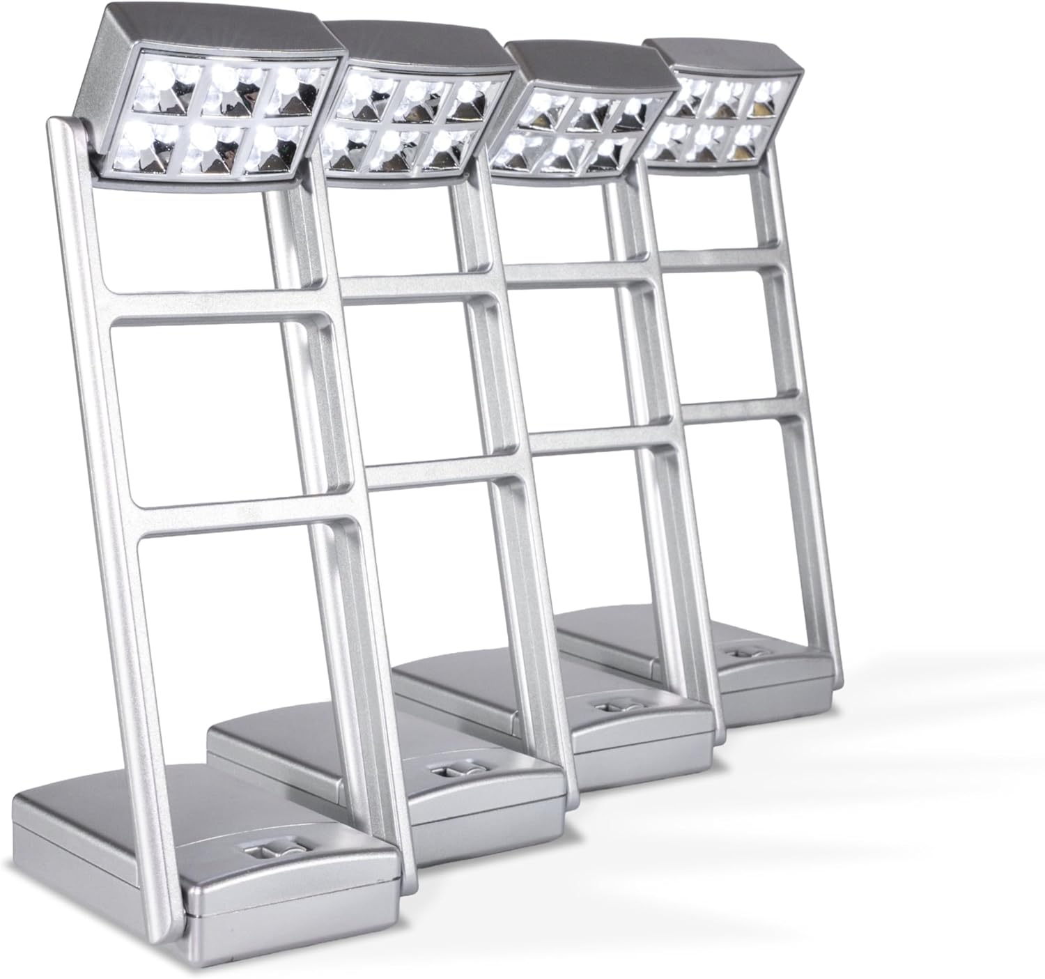 TIPP-KICK Floodlight Set with Masts, up to 19 cm High I Floodlights for Your Table Football Game I Original Football Accessories I 4-Piece Set I Grey