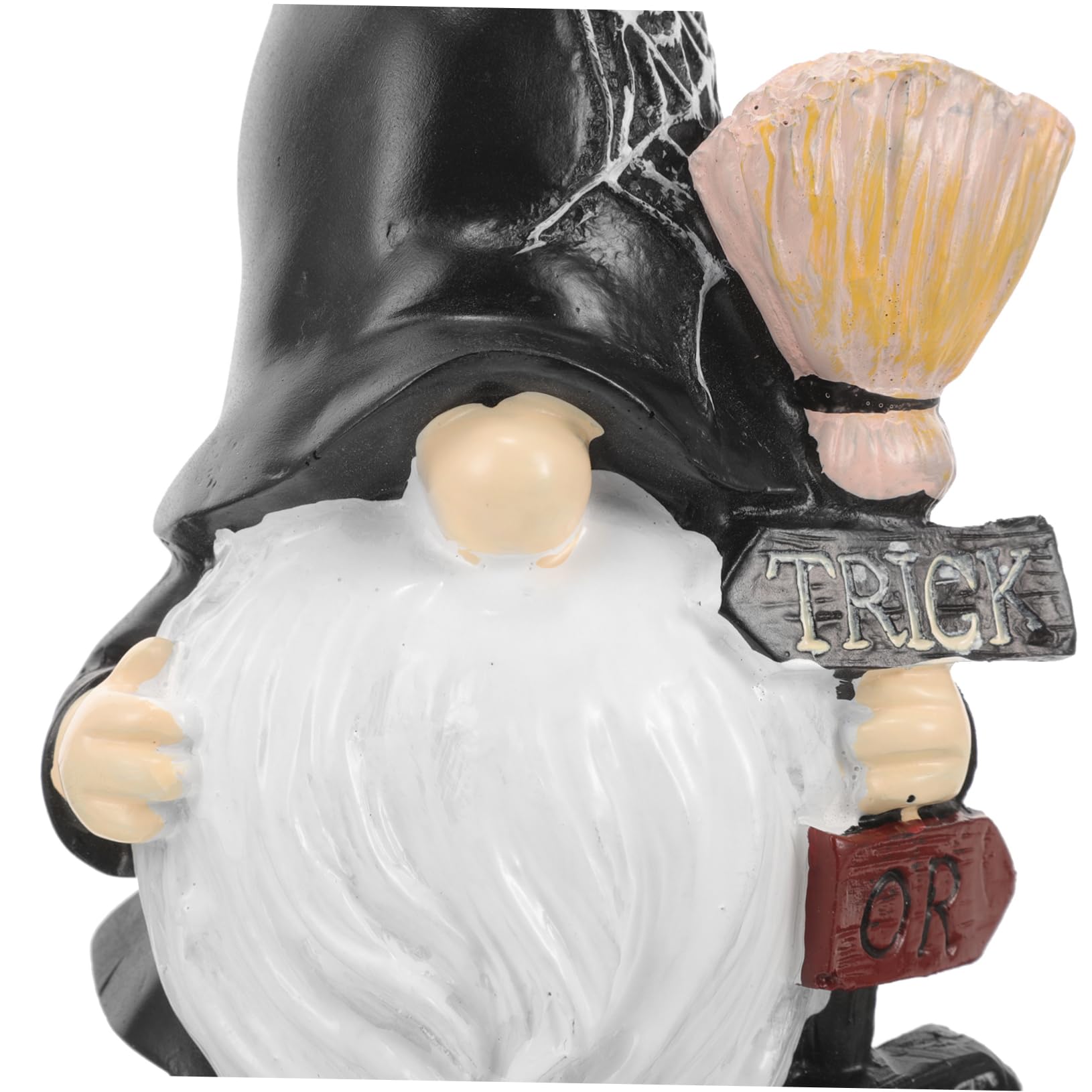 ibasenice Statue de Nain de Jardin GNOME en Résine Noir pour Cour et Jardin