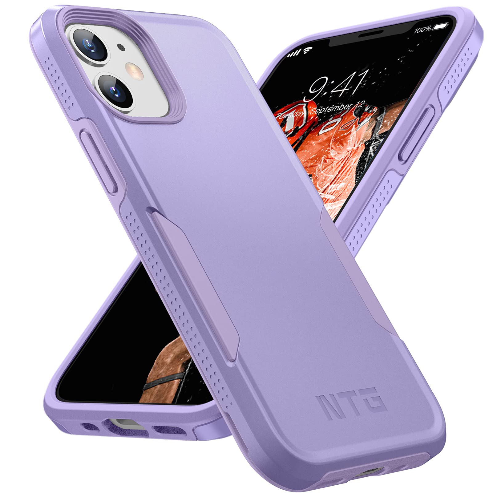 NTG Designed for iPhone 12 Case & iPhone 12 Pro Case, Heavy-Duty Tough Rugged Lightweight Slim Shockproof Protective Case for iPhone 12 6.1 Inch