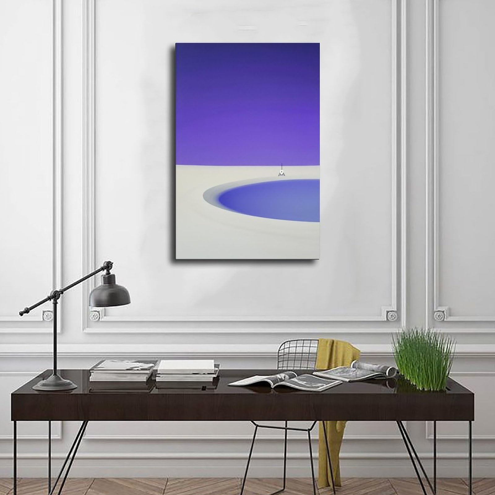 Mnyuein Póster abstracto y minimalista costero de playa 4 pósteres de