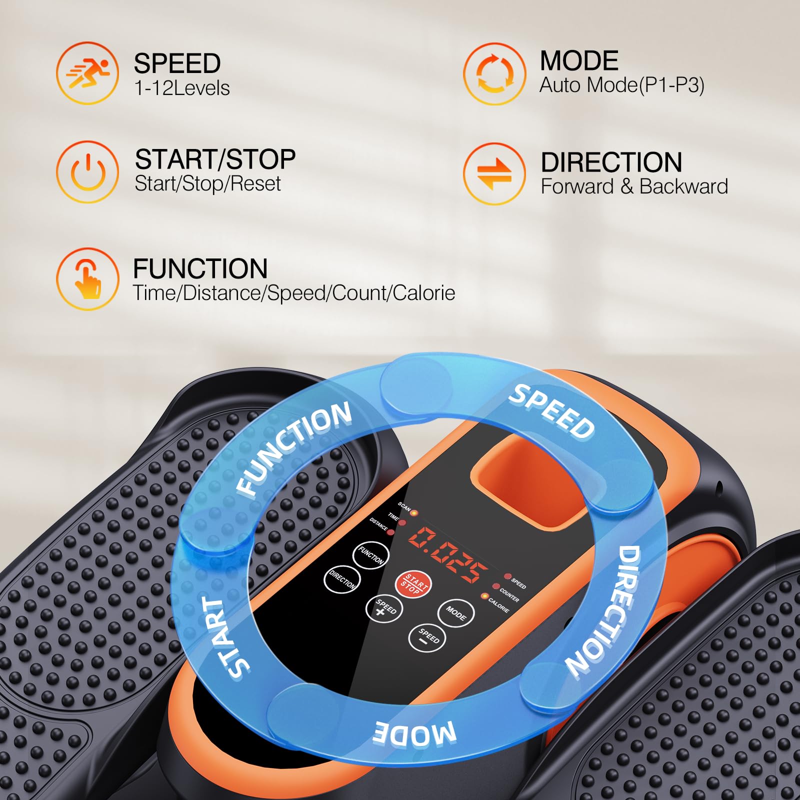 DUREXO Under Desk Elliptical Machine, Electric Ellipse Leg Exerciser While Sitting for Seniors, Quiet Portable Elliptical Machine with 12 Adjustable Speeds, Seated Pedal Exerciser with Remote Control