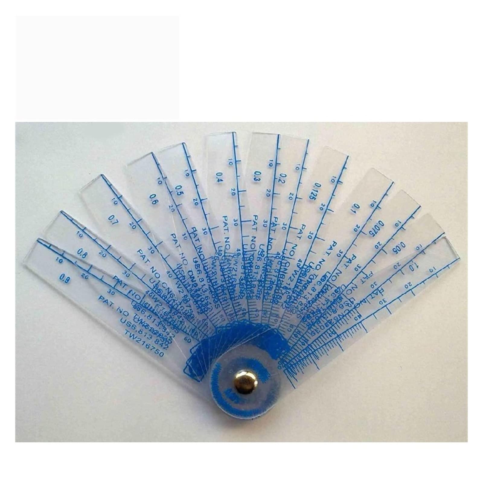 Miernik Feelera 26 ostrzy Feeler Gauge pomiar metryczny 0.02 do 4mm grubości szczelina metryczny wypełniacz Feeler Gauge plastikowe narzędzia pomiarowe