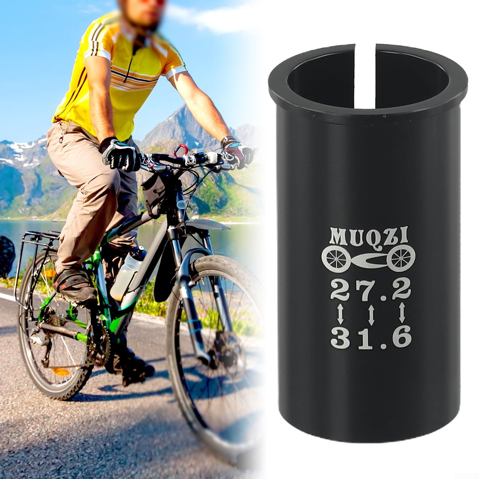 Adaptateur Réducteur De Tube De Selle Aluminium Anodisé – Leger, Pour VTT, Route, 22,2 à 34,9 Mm