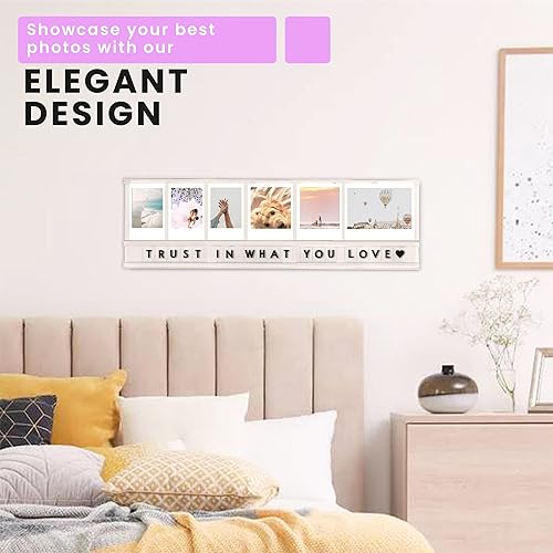 Miniatura 10 de Marco Instax para Fujifilm Instax Mini accesorios de película, marco acrílico, pantalla de fotos Instax de escritorio con mensaje personalizado,