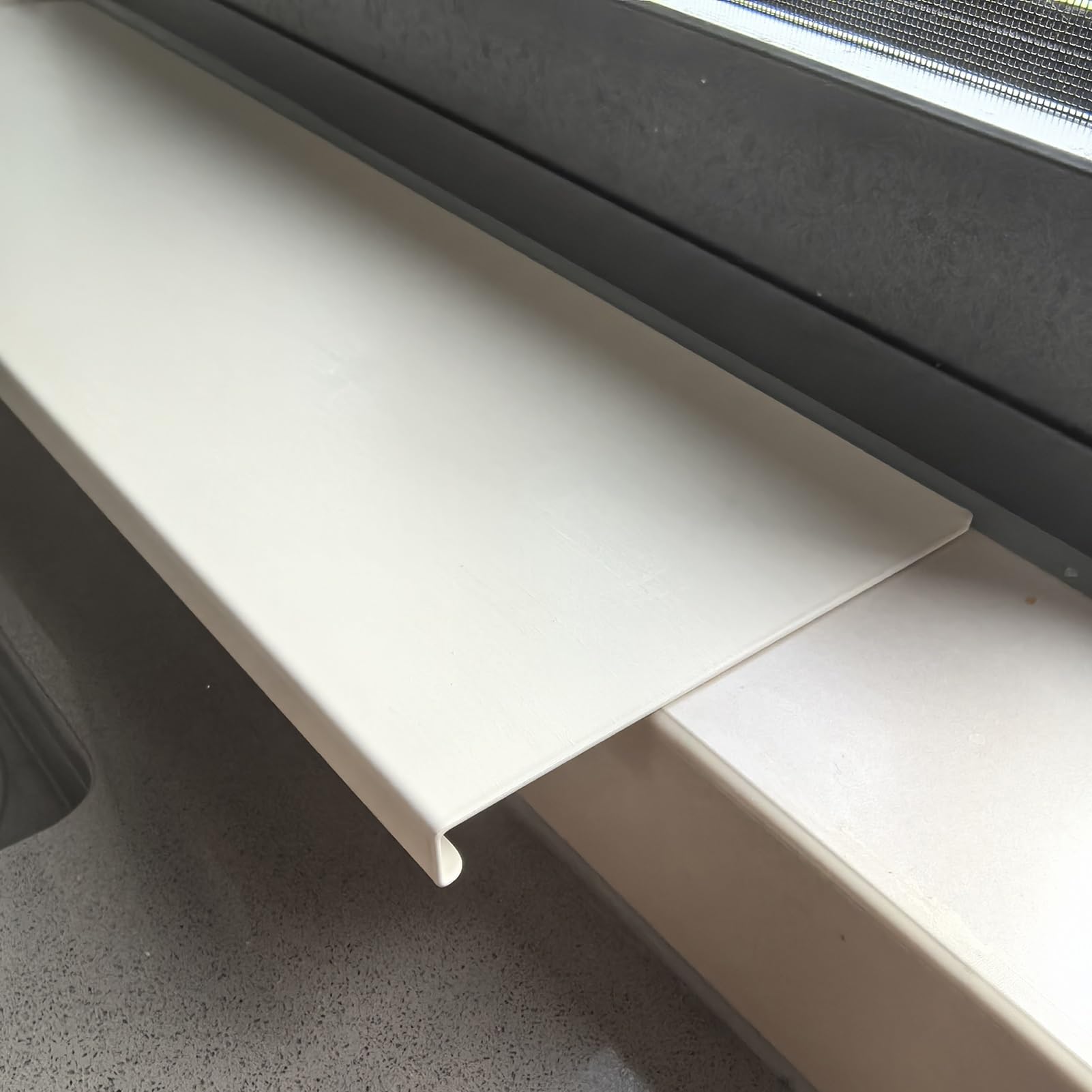 Estante de alféizar de ventana beige de 40x20 cm para ganar espacio