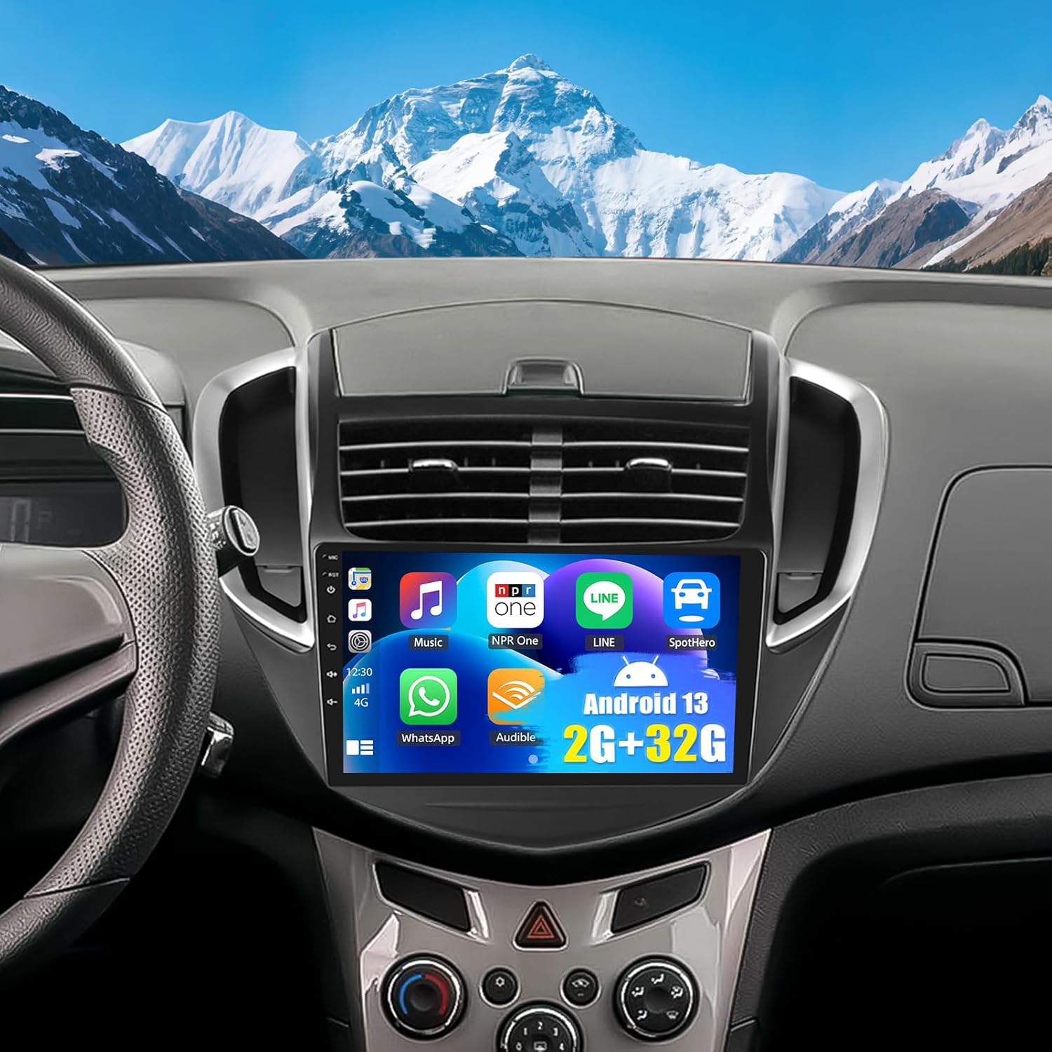 android car stereo for chevrolet chevy trax 2014 2015 2016 with carplay android auto mirror link 26ui 9 inch touch screen with bluetooth gps navigation wifi fm radio swc backup camera 2g+32g