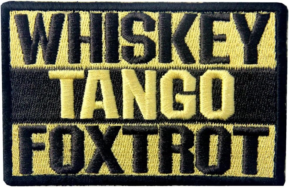 Whiskey Tango Foxtrot ACU Tactical Combat Emblem Embroidered Morale Hook & Loop Patch
