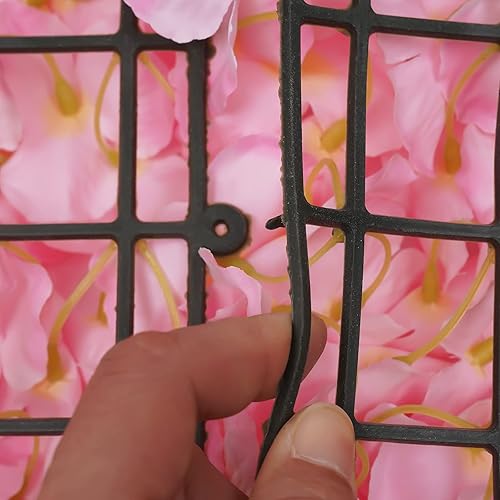 Miniatura 5 de Panel de pared de flores densas, 15.8 x 23.6 pulgadas por rosa rosa, decoración de pared de flores artificiales, decoración de fondo de flores para