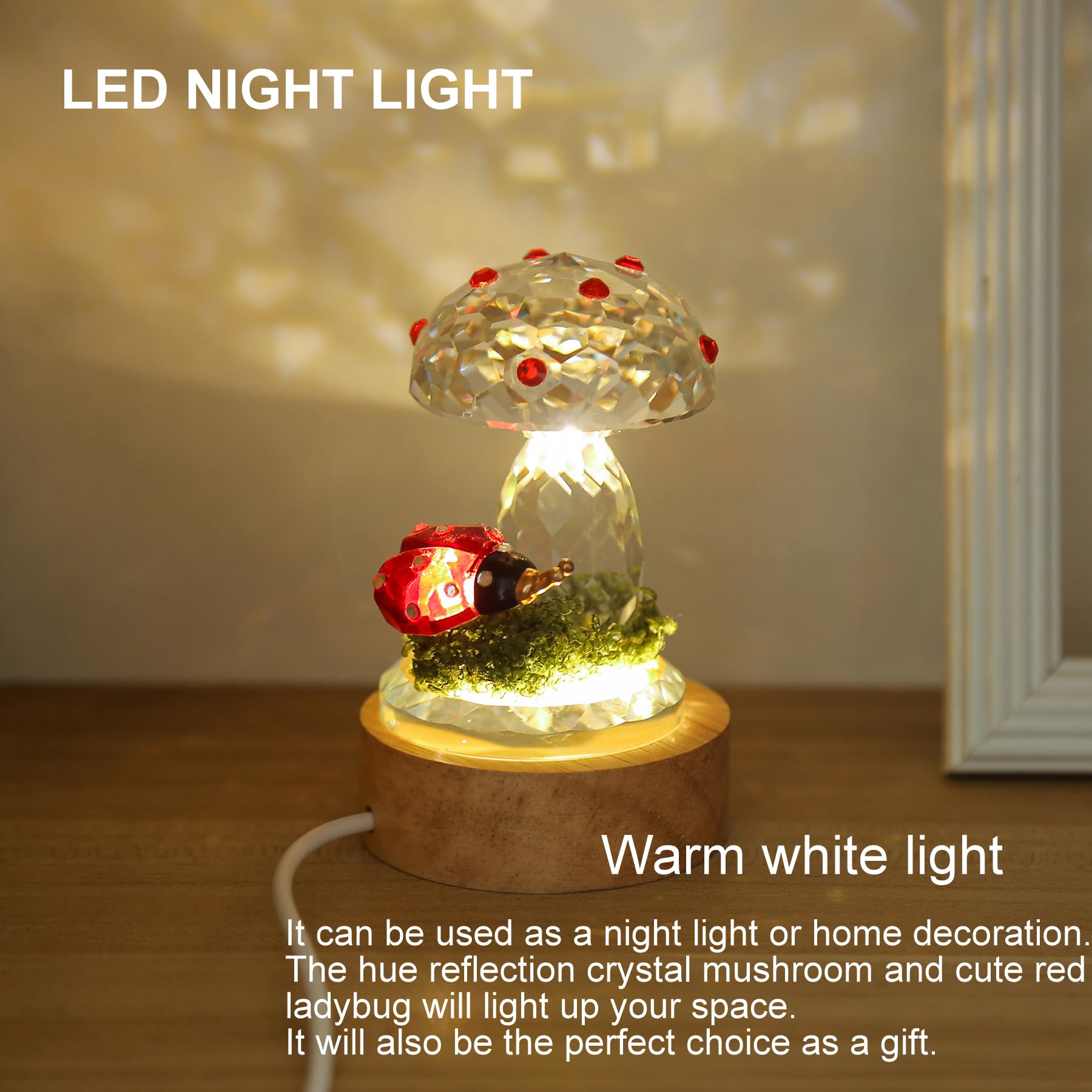 セレナイト】マッシュルーム ライトスタンド付 セレナイト