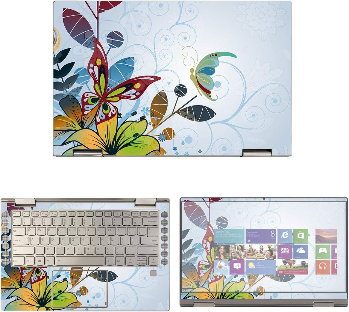 Decalrus - Protective Decal Floral Skin Sticker for Lenovo Yoga C740 (14" Screen) case Cover wrap LEyogaC740_14-170