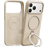Vista 13 de TORRAS OStand Q3 - Funda de silicona líquida para iPhone 16 Pro con soporte magnético de giro de 360 grados con control de cámara, compatible