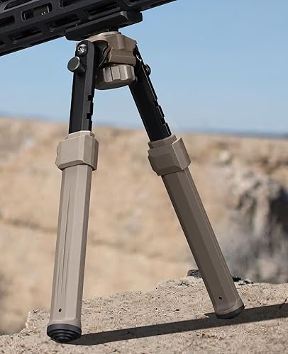 Vista 12 de CVLIFE Bipods for Rifles Gun Rest Tactical Rifle Bipod Sturdy Portable Height Adjustment for Hunting and Shooting Flat Dark Earth