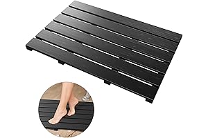 Premium Non-Slip Bamboo Raised Shower Mat