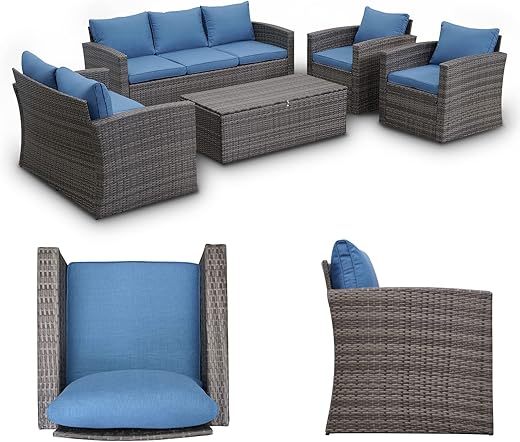 GLP GartenmöbelSet Balkonmöbel Polyrattan Lounge Set für Garten
