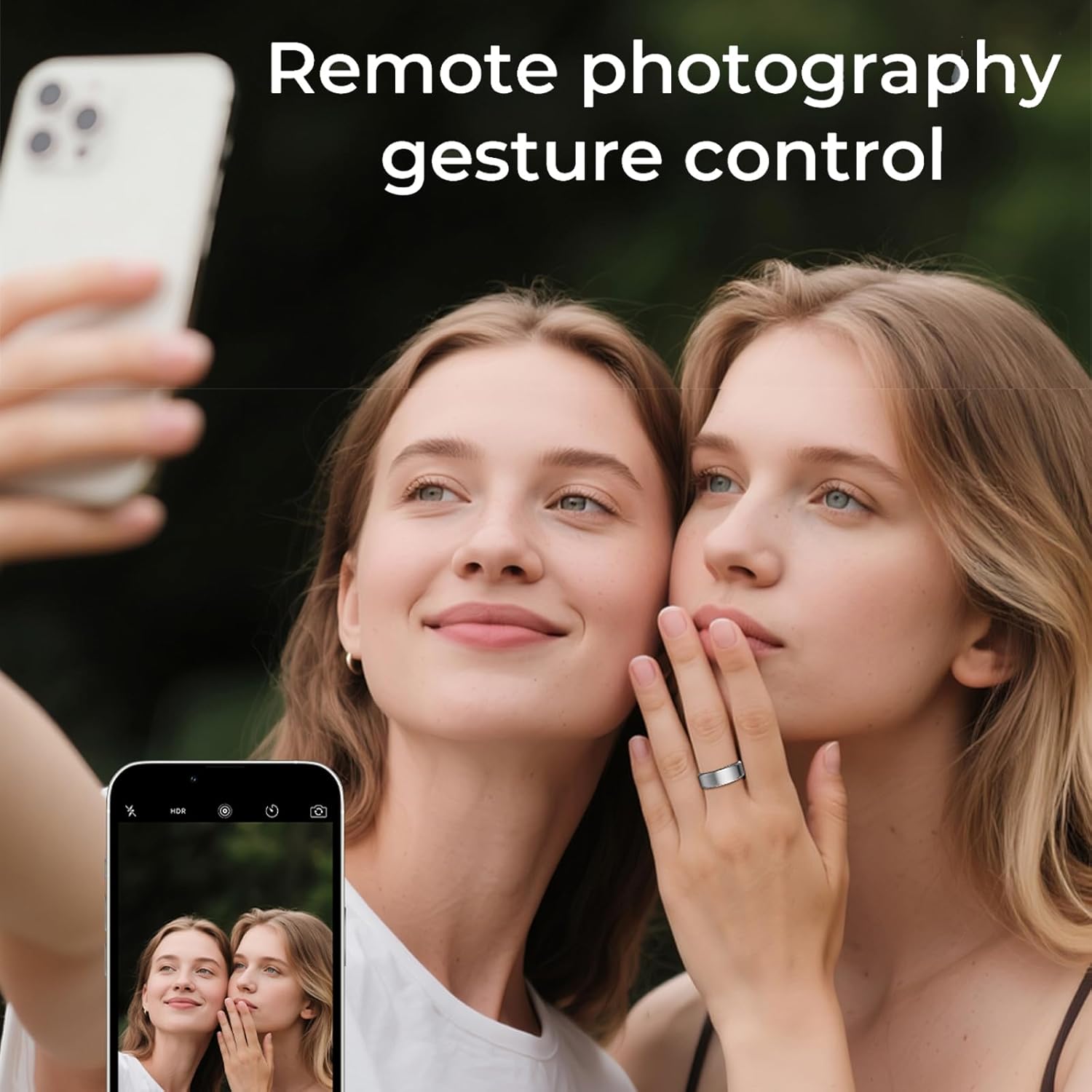 Yihou Smart Ring for Women Health Ring Fitness Tracker Sleep Monitoring Heart Rate Monitor Step Counter Calories Multiple Sport Modes No Subscription Fee for Android iOS Gold 12#