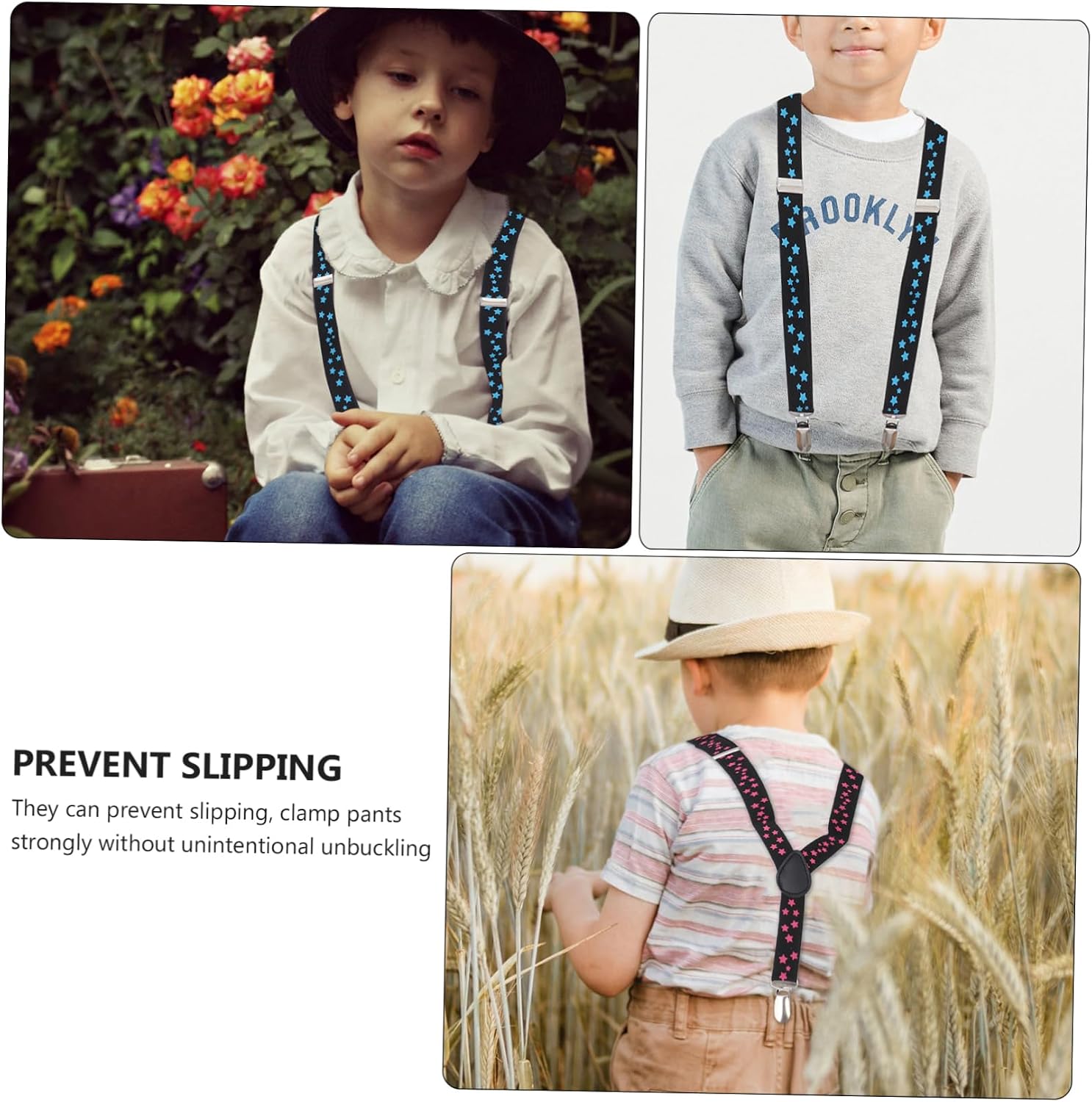 Didiseaon 2pcs Boys and Girls Suspender Belts for Boys Fashion Trouser Straps Elastic Trousers Brace Unisex Suspender Trouser Supply