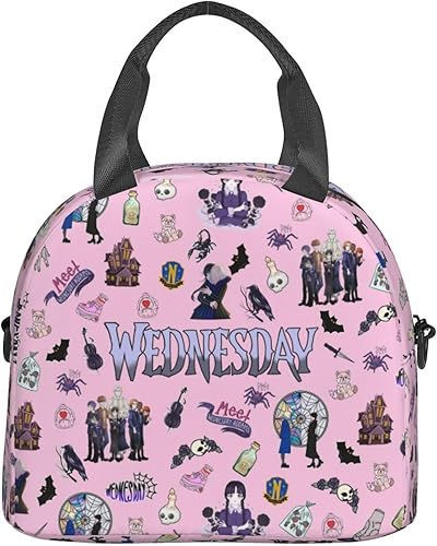 Miniatura 3 de PROMINANCE Fiambrera de miércoles, bolsa de almuerzo de película, bolsa de almuerzo ajustable para hombro, bolsa de almuerzo multifuncional de gran