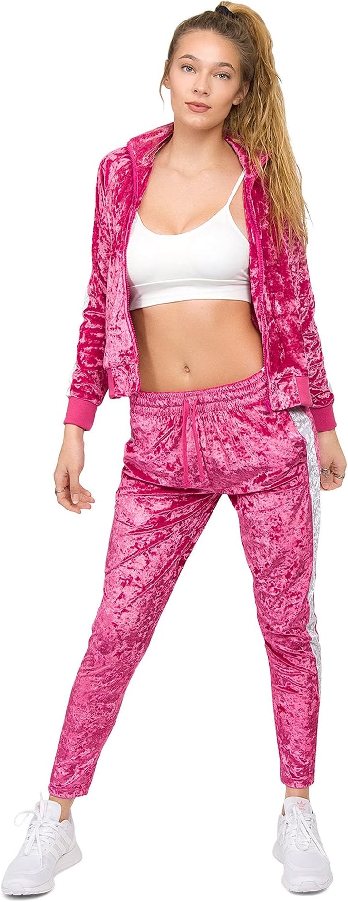 og big bling velour track pant