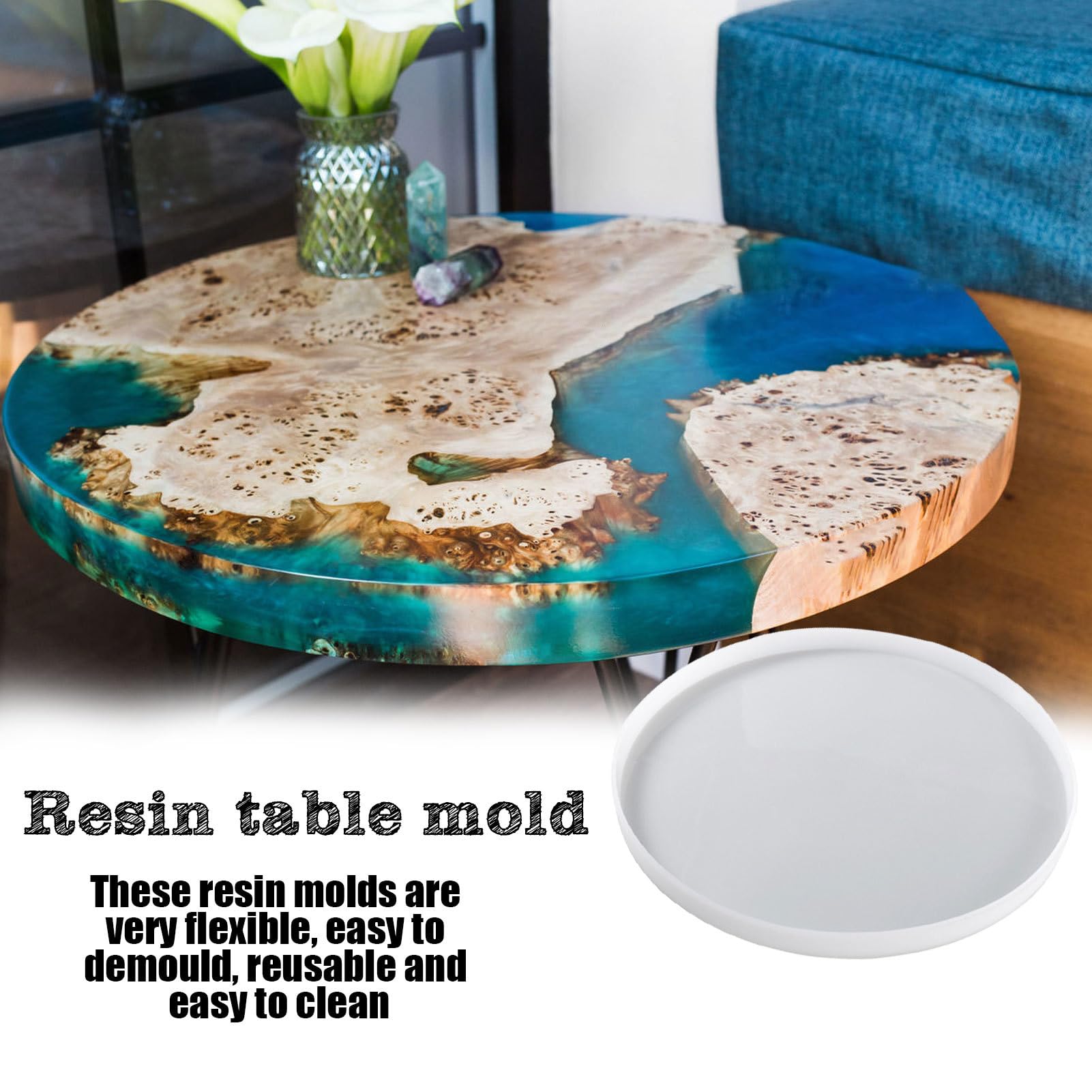 Harzformen – 36-50cm Silikon Schnellsand Epoxidformen | DIY Kristall