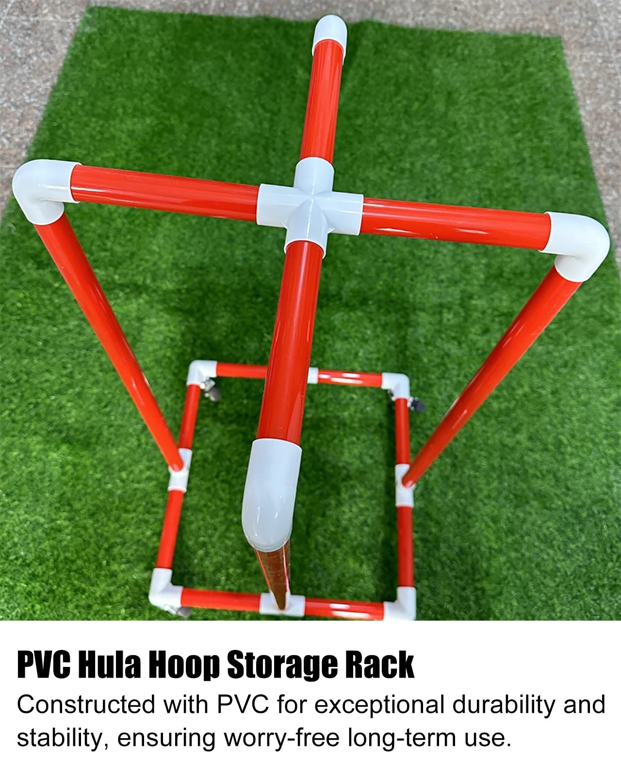 Supporto per Hula Hoop Supporto portatile per hula hoop, supporto mobile per anelli da allenamento con ruote silenziose antiscivolo, carrello espositivo salvaspazio