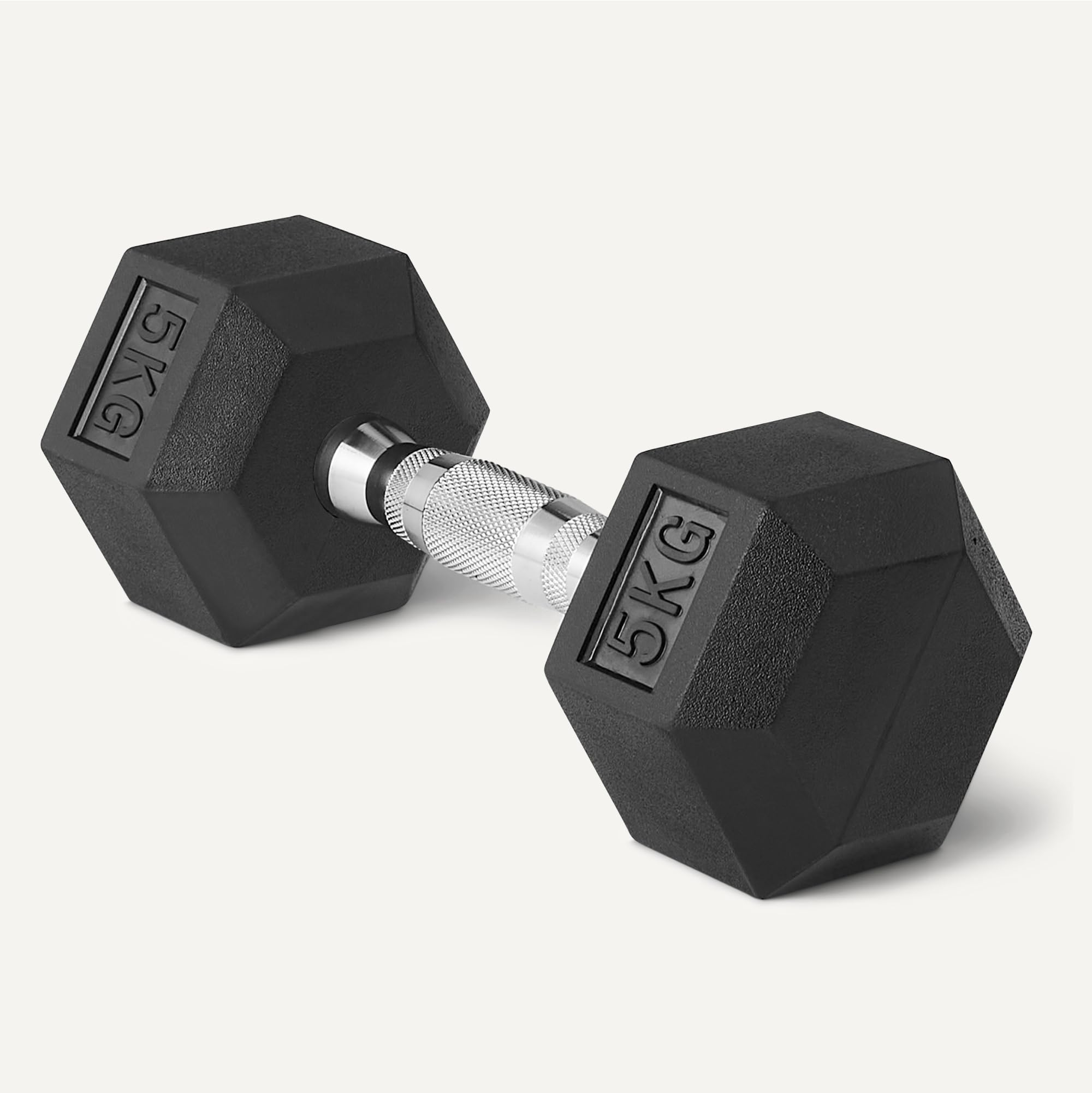 Amazon Basics Rubber Encased Hex Dumbbell Weights Set