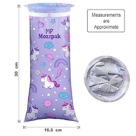 MP MOZZPAK Unicorn Kids Vomit Bags Disposable 35 Pack - Emesis Bags, Leak-Proof Barf Bag, Motion Sickness Relief for Children, Travel Friendly Puke & Throw up Bag for Car, Plane, & Road Trips