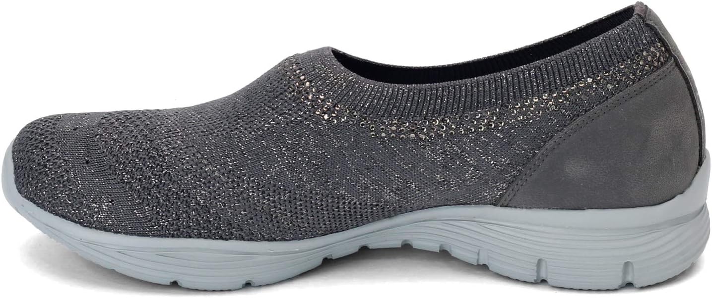Skechers Women's, Seager - Slim Slam Slip-On Charcoal 6 M